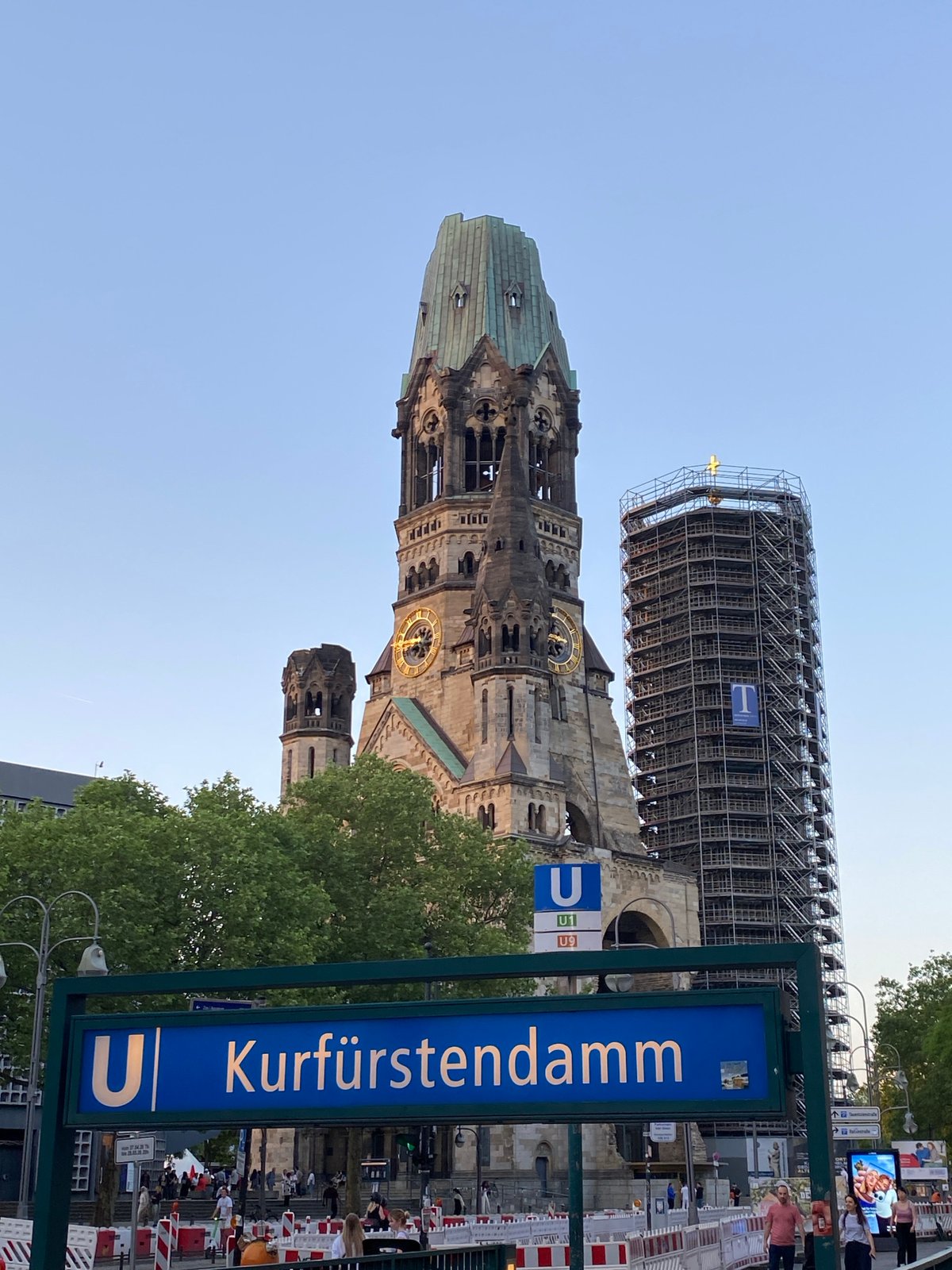 Scaffolding spotted on Kaiser Wilhelm Memorial Church in Berlin