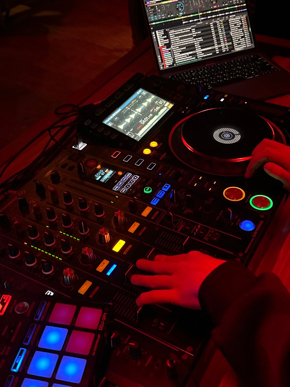 DJ performs evening set at Moscow venue