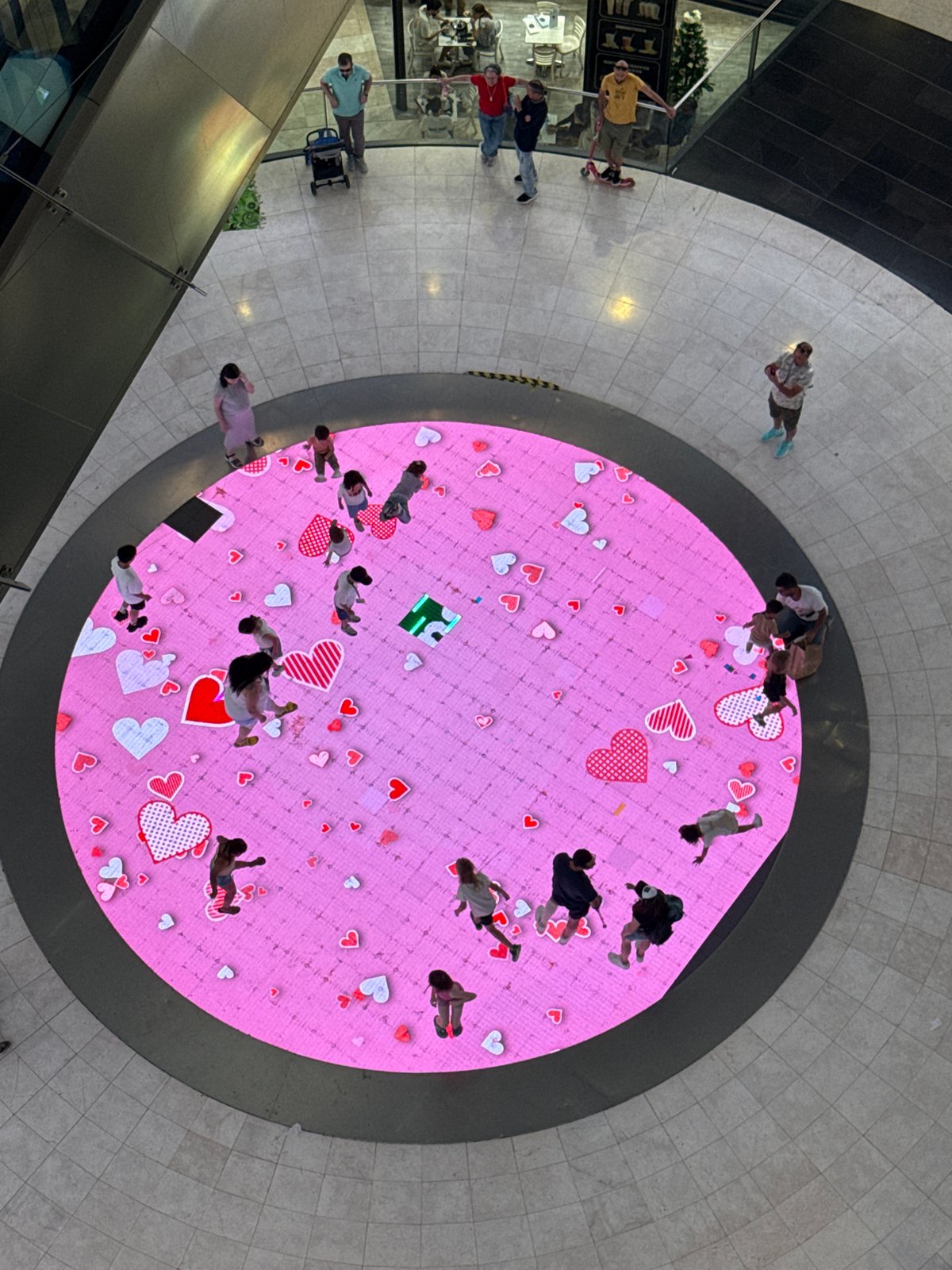 Interactive digital floor display draws crowds at Barcelona mall