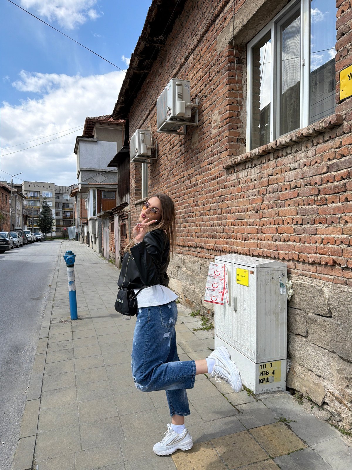 Street activity documented in Panagyurishte, Bulgaria Friday morning