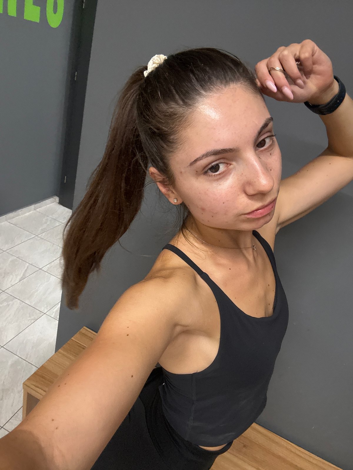 Gym mirror selfie session in a Varna locker room