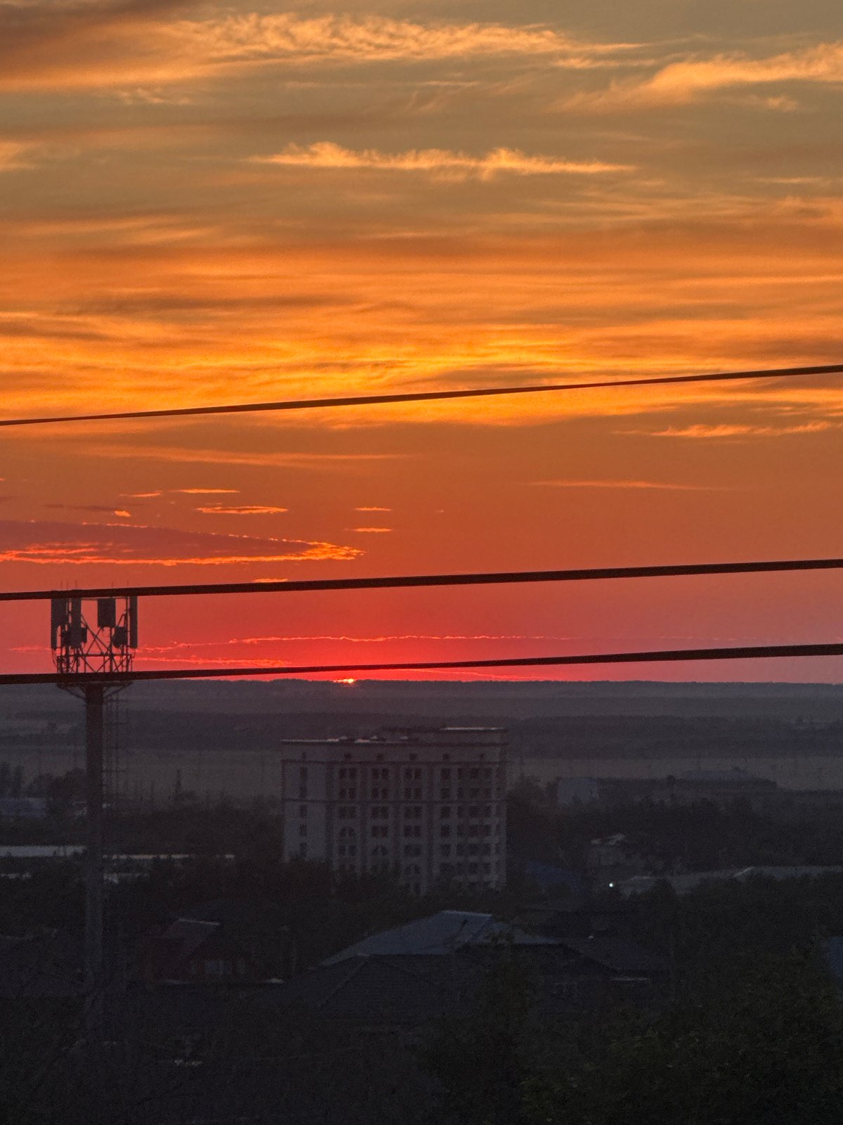 Dramatic sunset and twilight captured over Kokshetau Kazakhstan