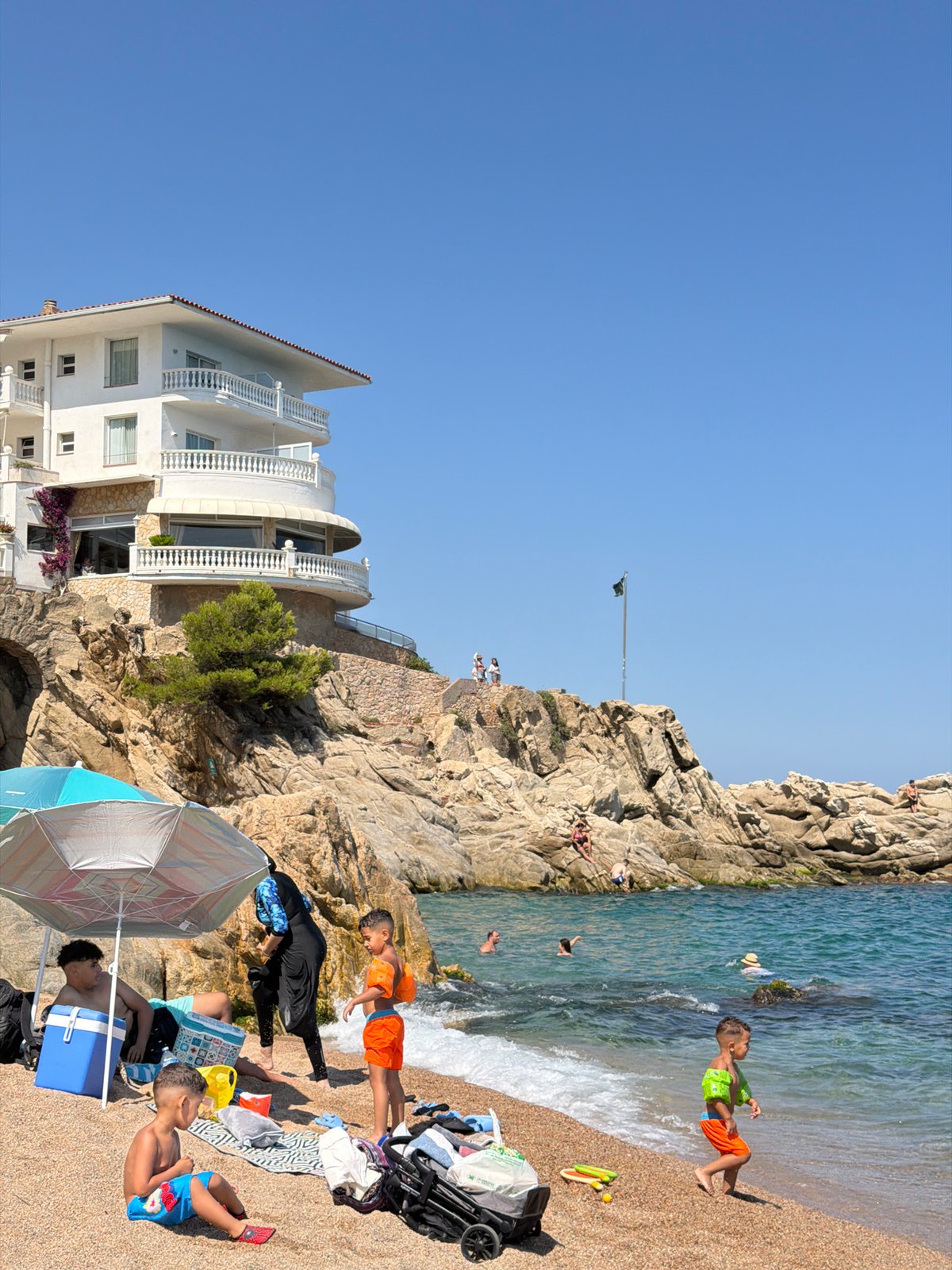 Lazy summer afternoon on the Costa Brava at Platja d'Aro