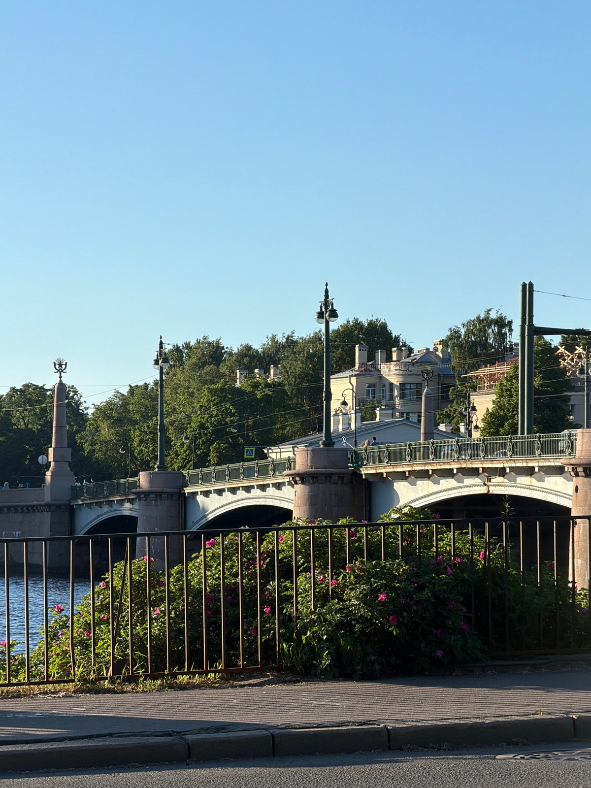 Lomonosov Bridge over Fontanka River documented in Saint Petersburg