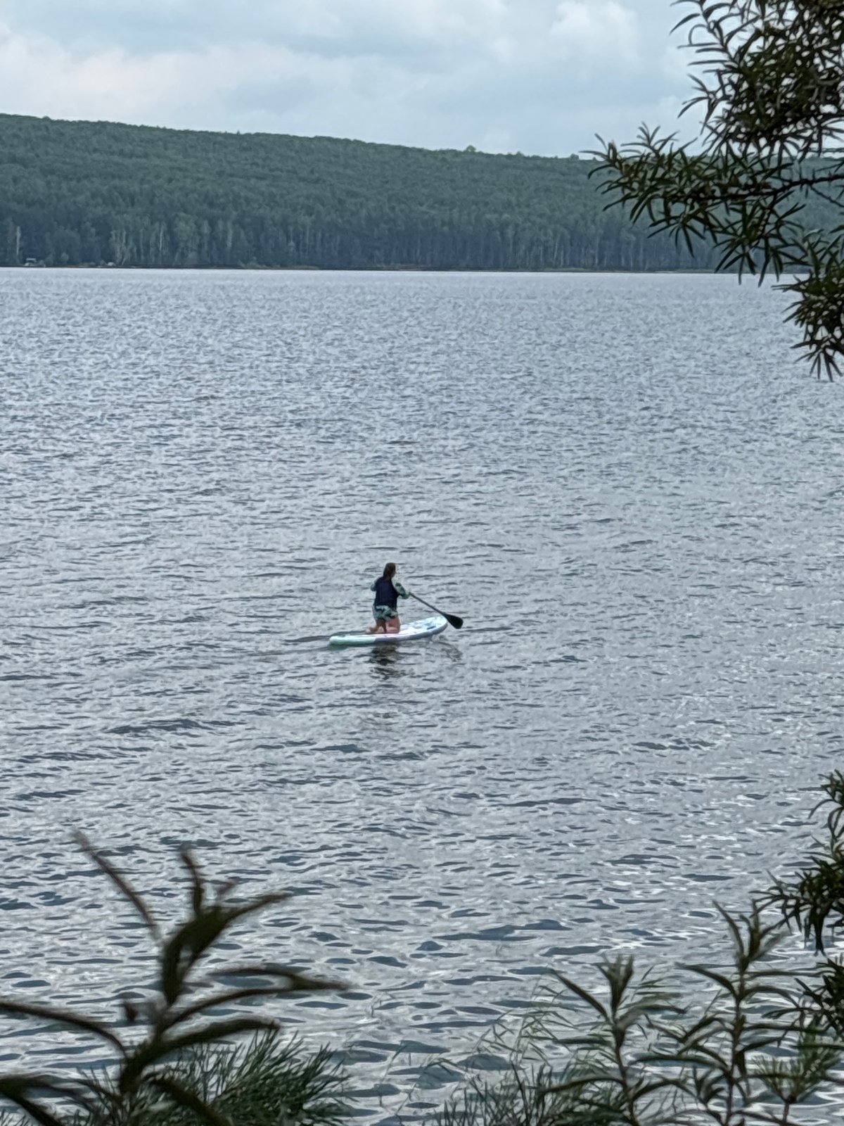 Paddleboarding and riverside calm on the Kama River