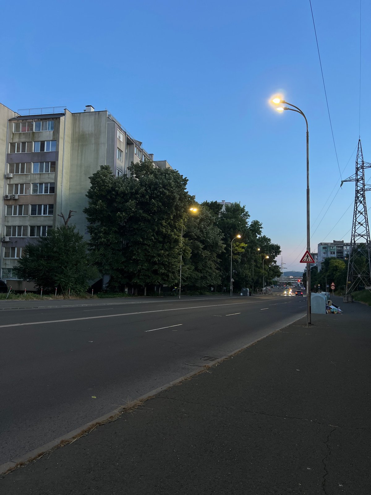 Evening transit scenes around Burgas streets and bus stops