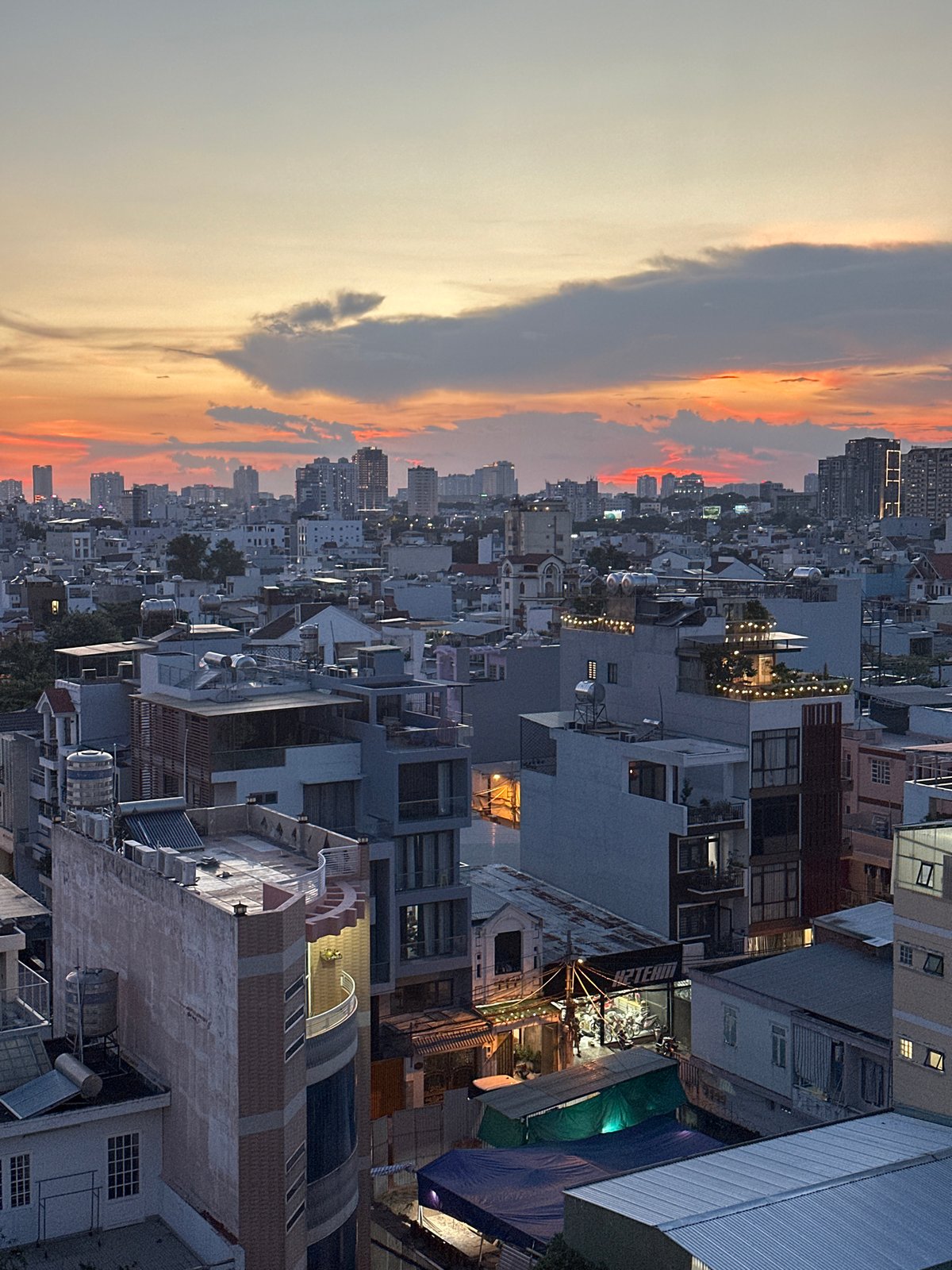Thủ Đức sunset evening with indoor moments and photo memories