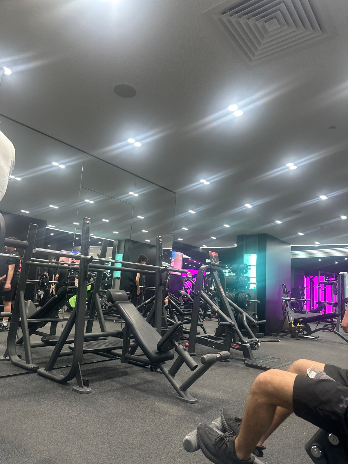 Modern gym interior with weight machines documented in Sofia