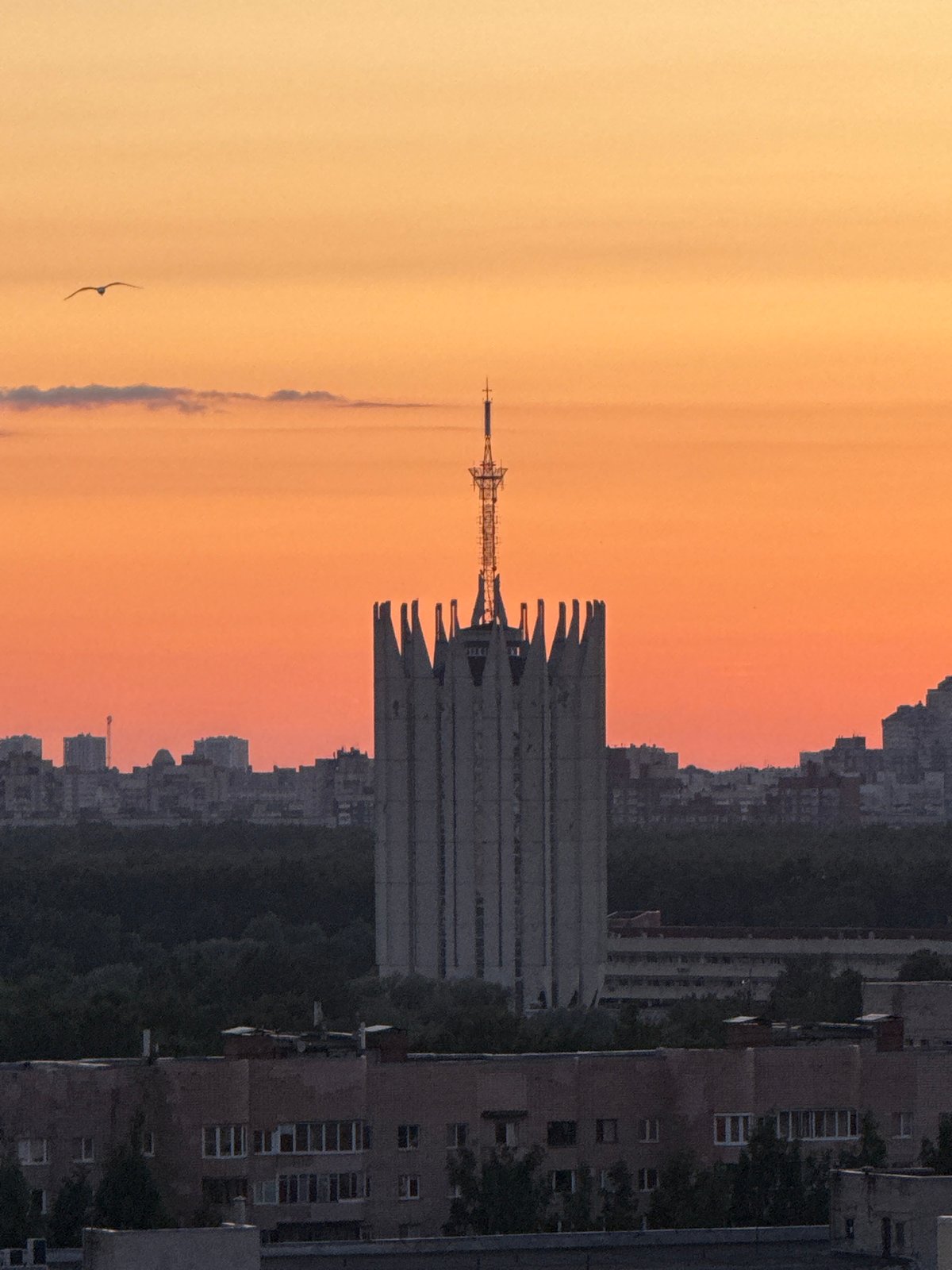 Russian city sunset captured with platform boots on deck