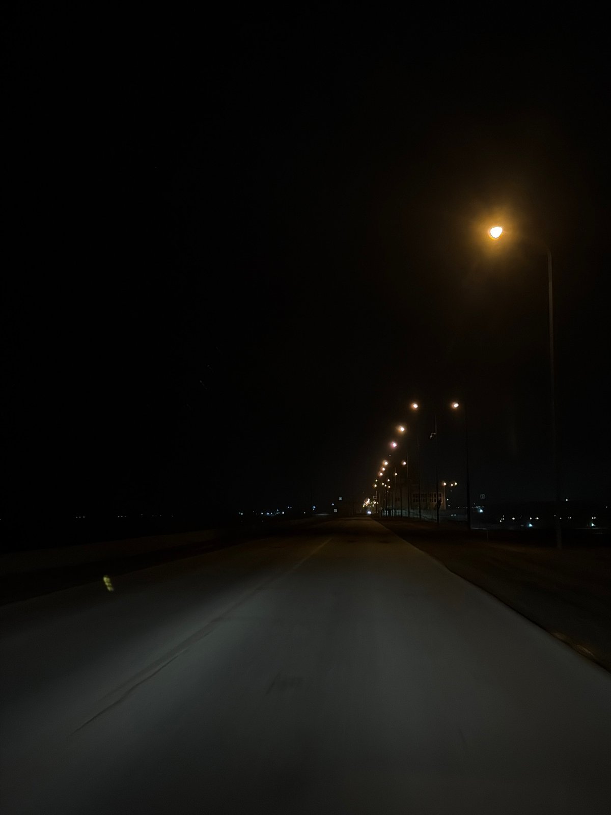 Nighttime street scene documented in Chaikovsky, Russia