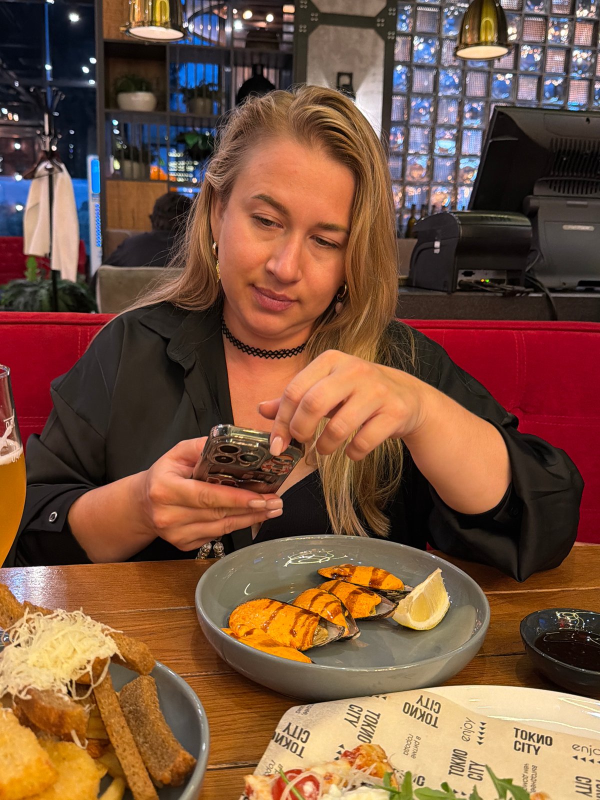 Dinner out at Tokyo City restaurant, Russia