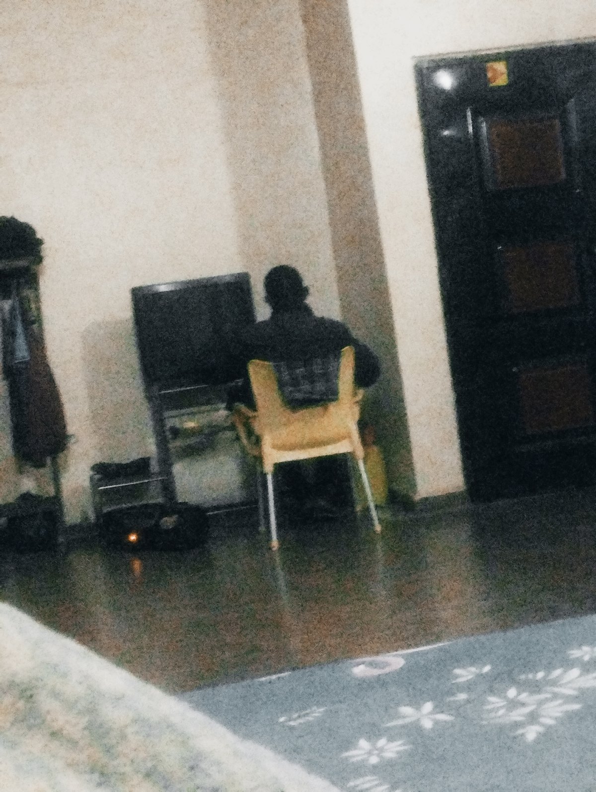 Indoor evening scenes and devotional graphics in Jos