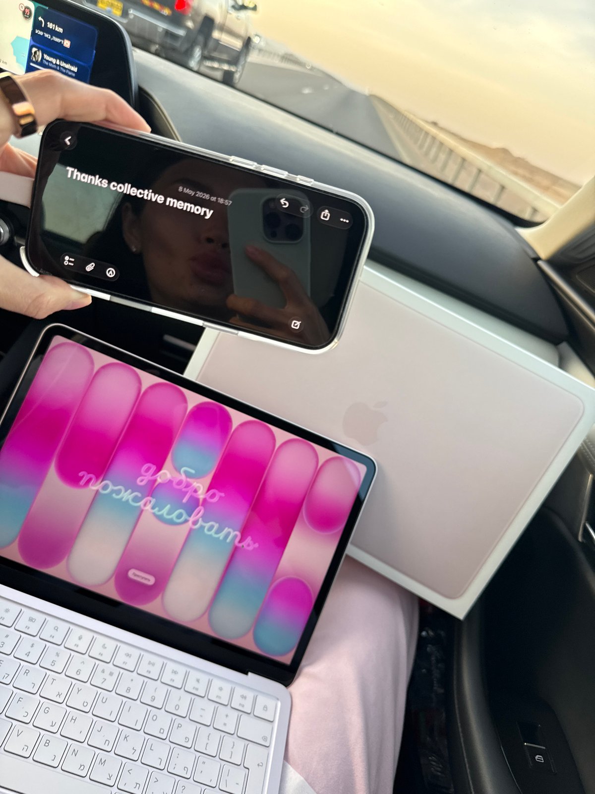 Driver thanks collective memory network via phone message