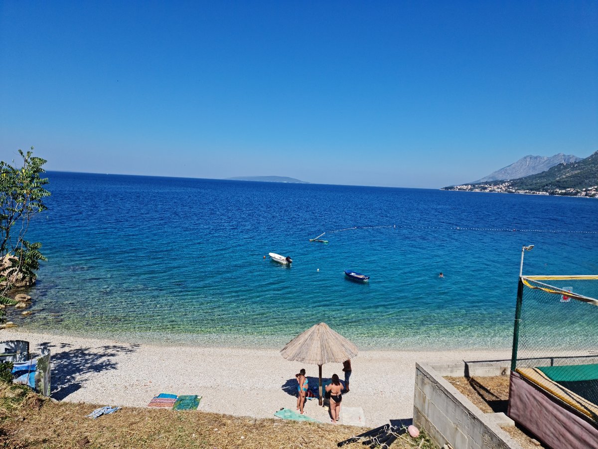 Quiet summer morning along the Dalmatian coast in Gradac