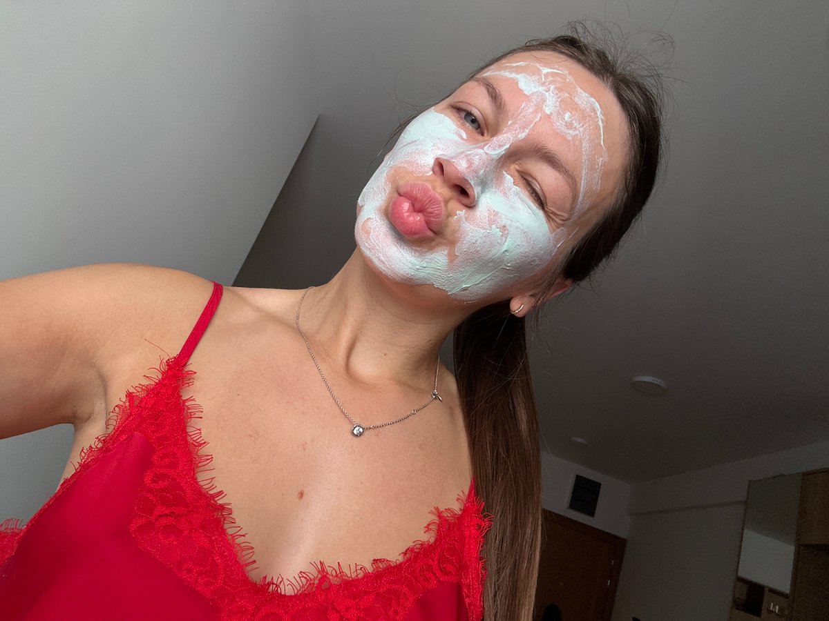 Face mask selfie session at home in Lapčići, Montenegro
