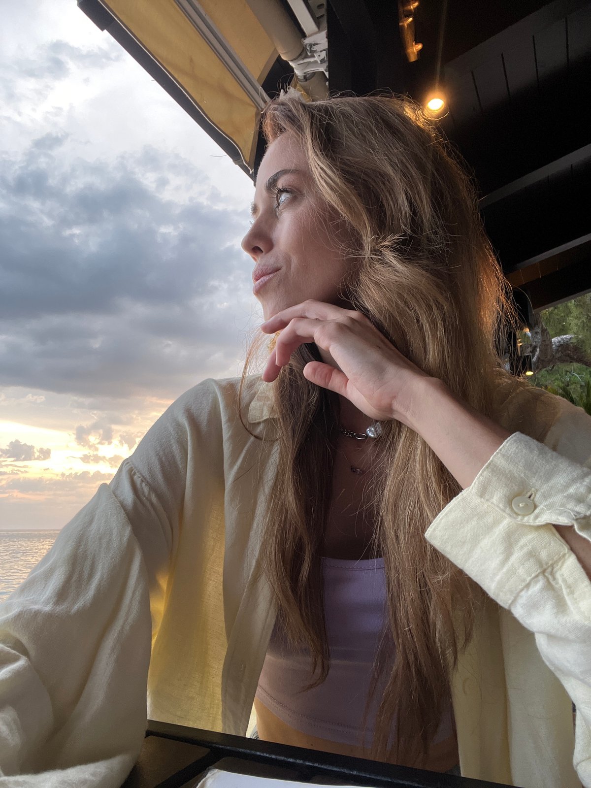 Sunset documented at Bar Montenegro beach with casual observer