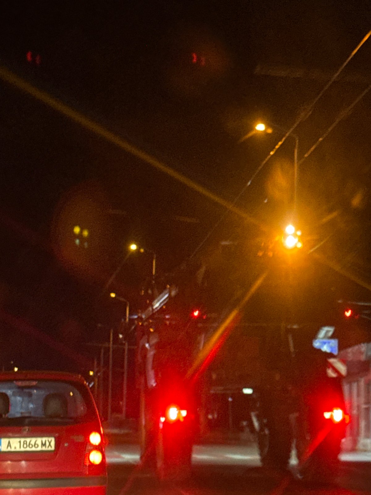 Burgas streets and buildings, day into night