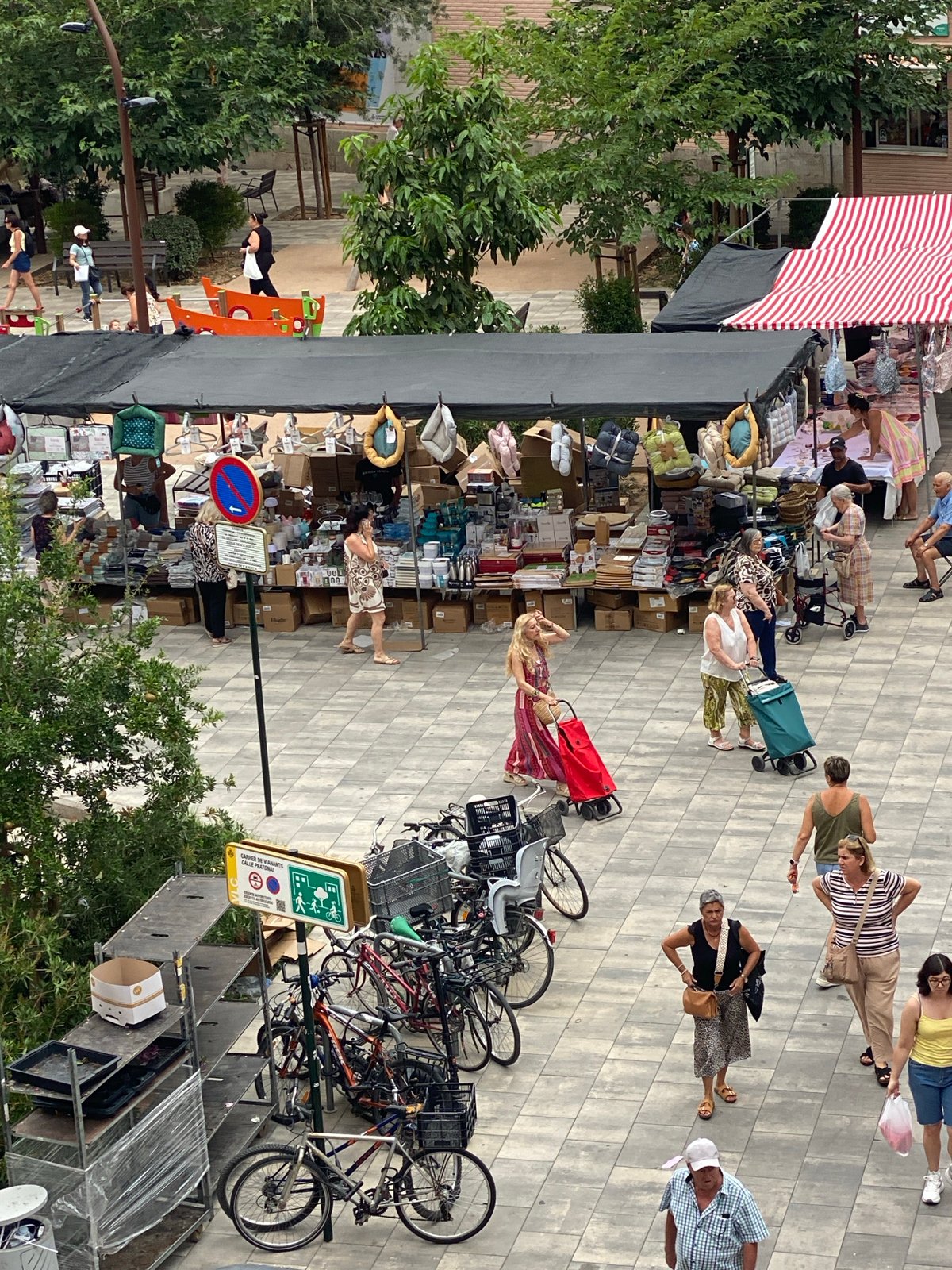 Valencia street market buzzing on a summer morning
