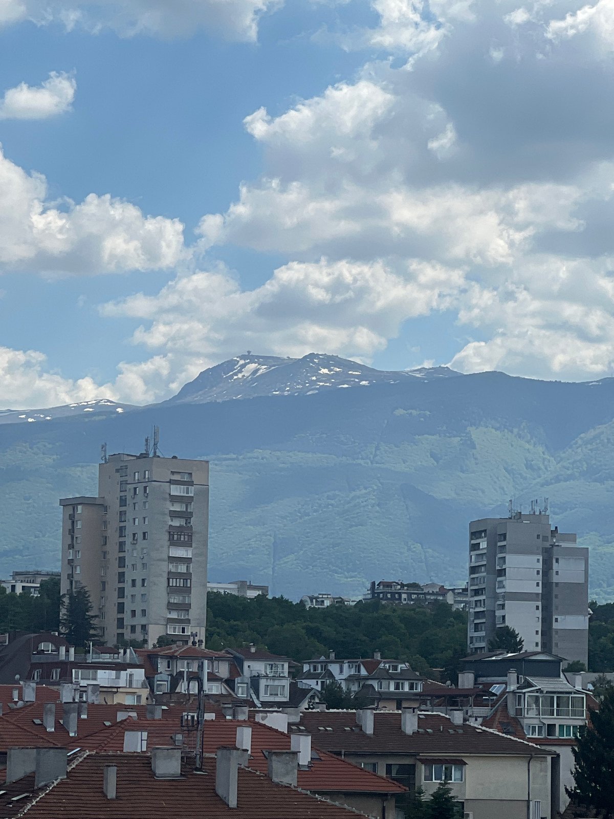 Witness documents Sofia cityscape with Vitosha Mountain backdrop