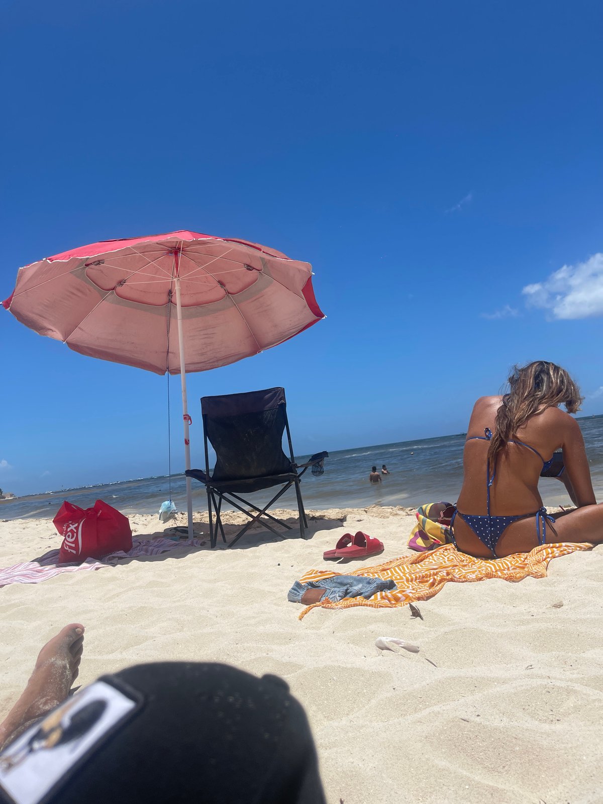 Beachgoers enjoy typical afternoon at Playa del Carmen resort