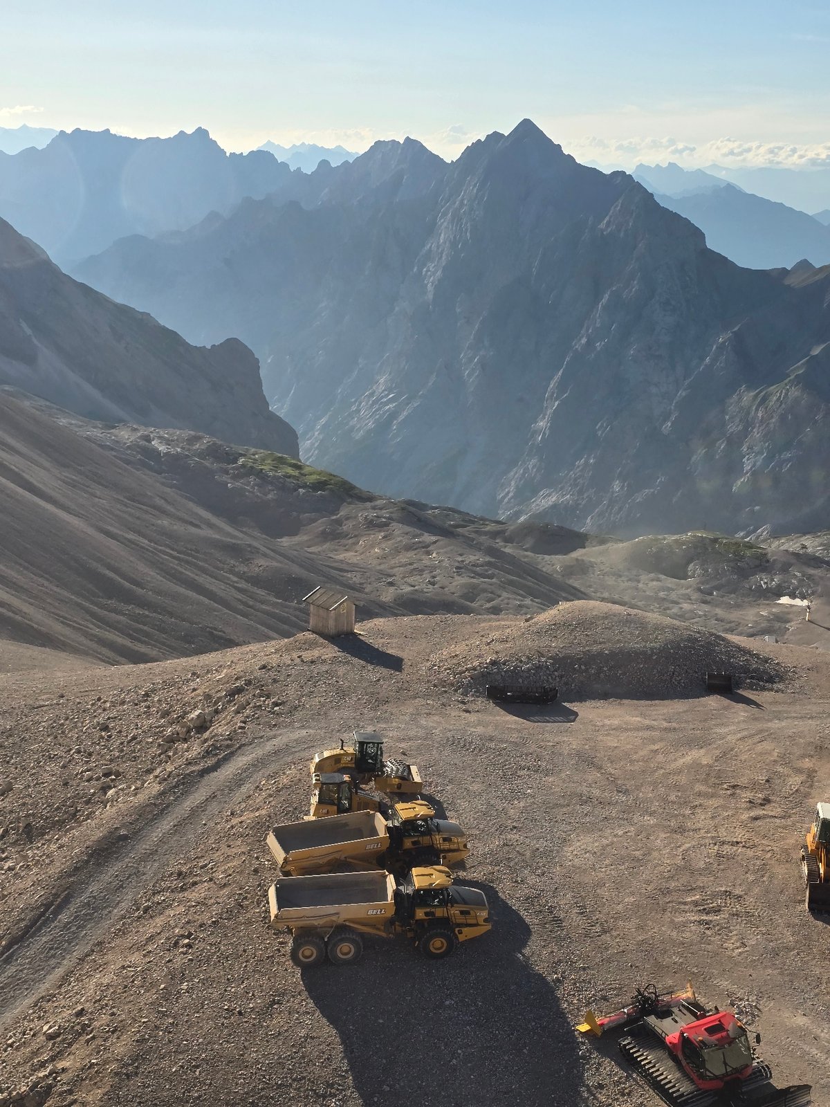 Construction activity spotted in the Bavarian Alps near Garmisch-Partenkirchen