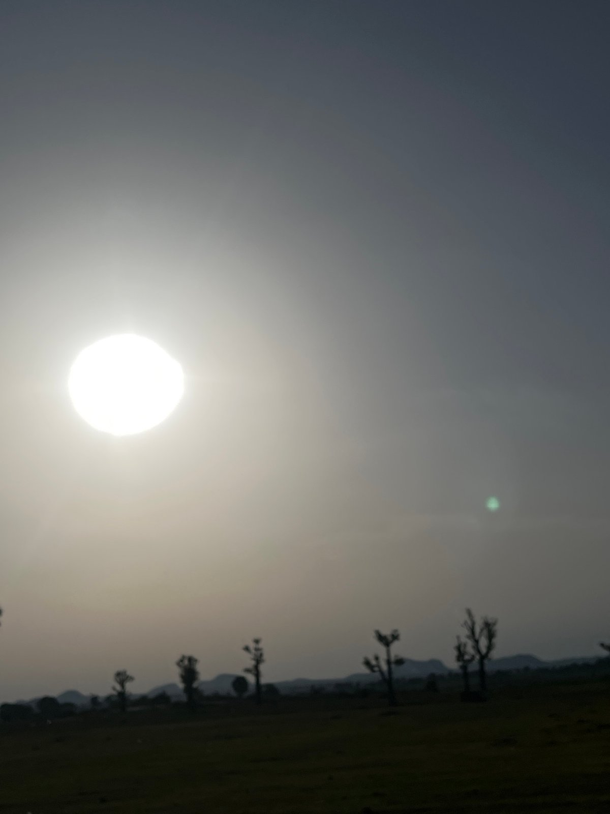 Sunset captured over rural landscape in Bauchi, Nigeria