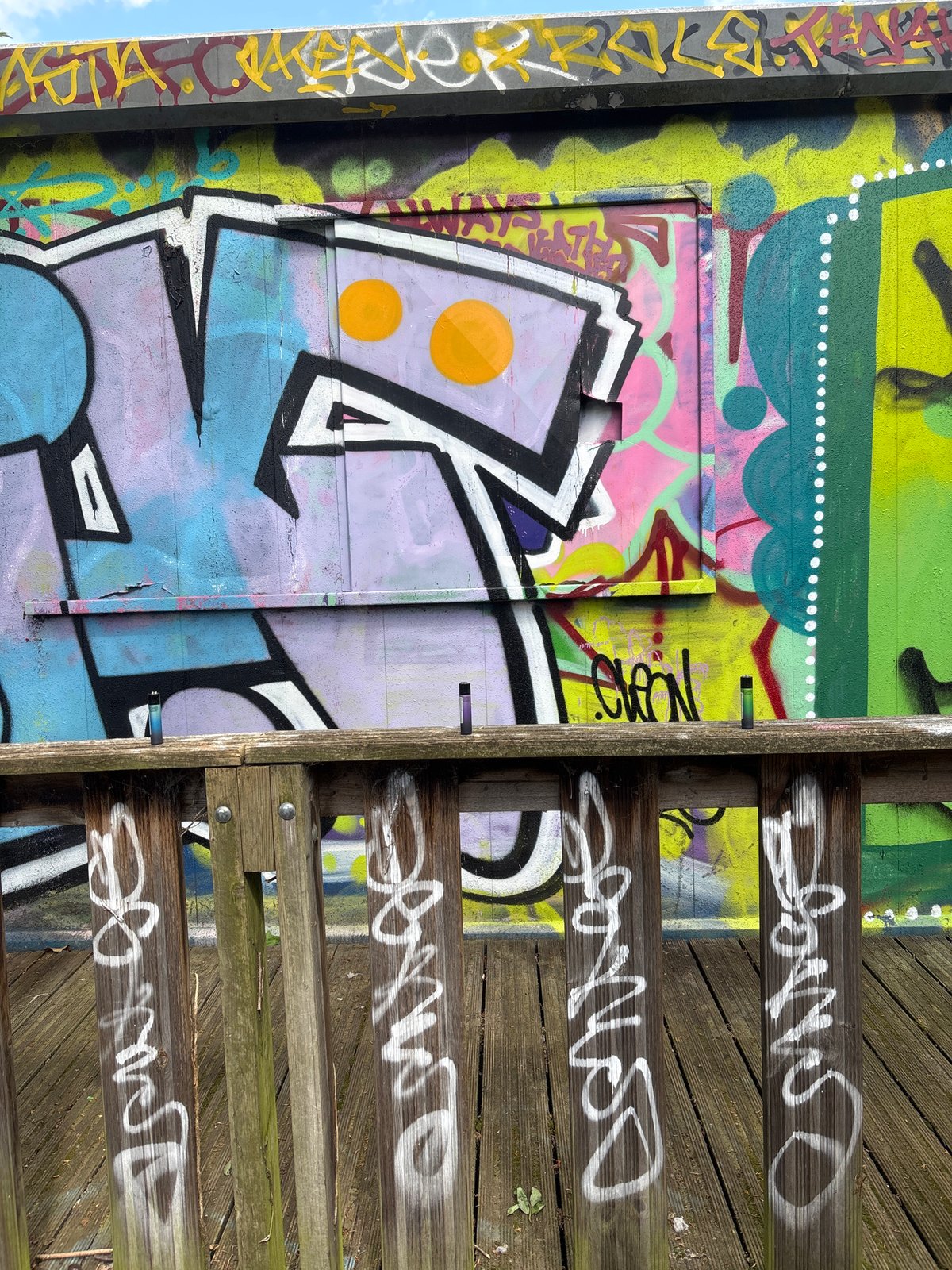 Colorful graffiti art documented across London structures