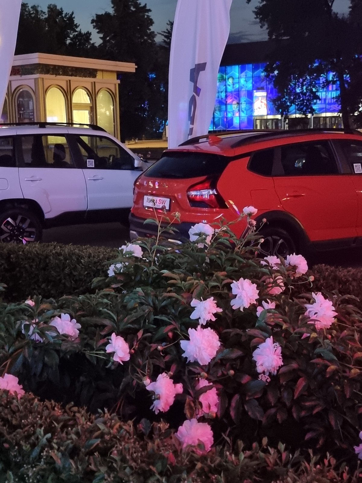 Evening documentation of VDNKh pavilions and architecture in Moscow
