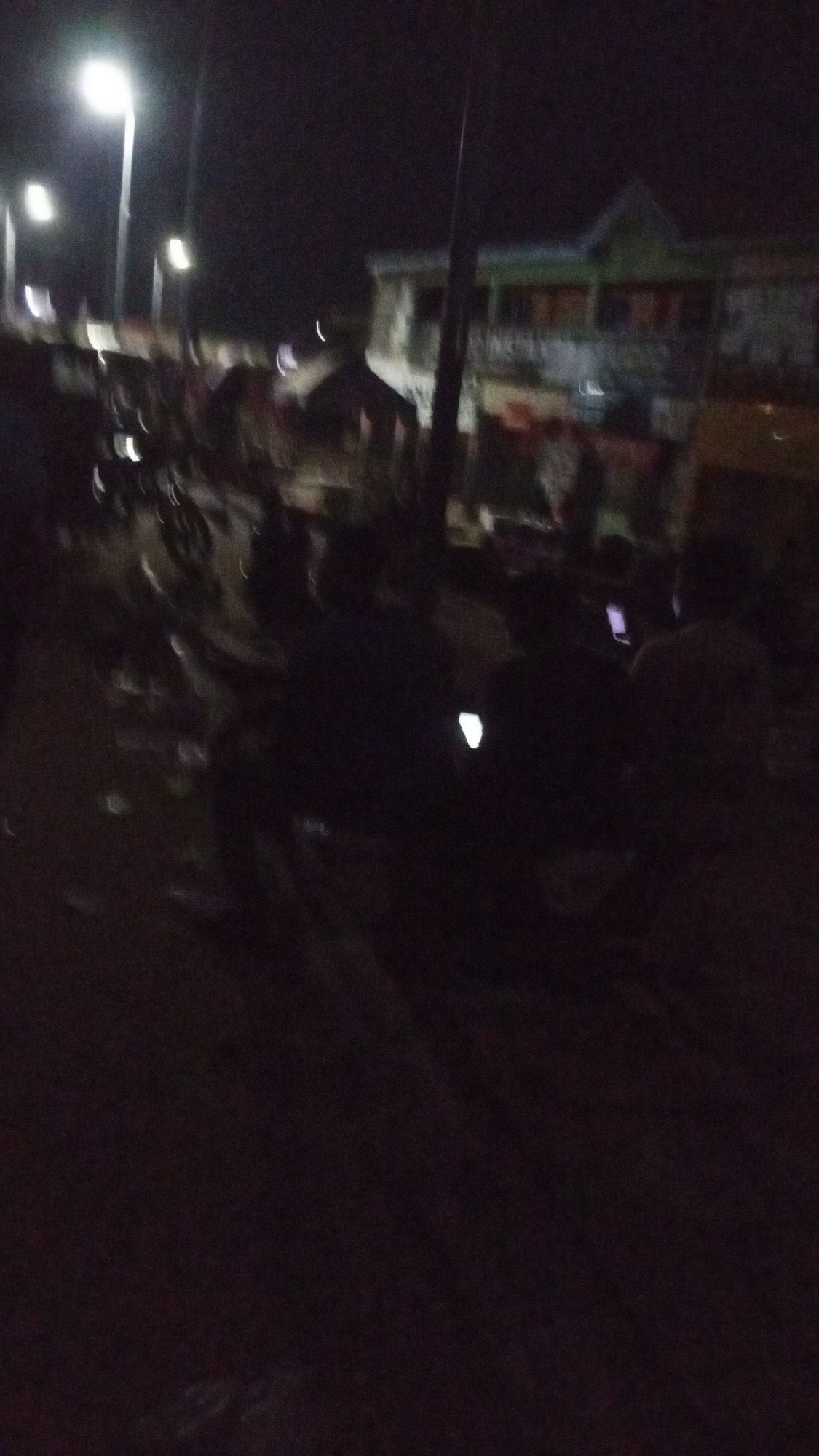 Night market vendors active in Lokoja, Nigeria