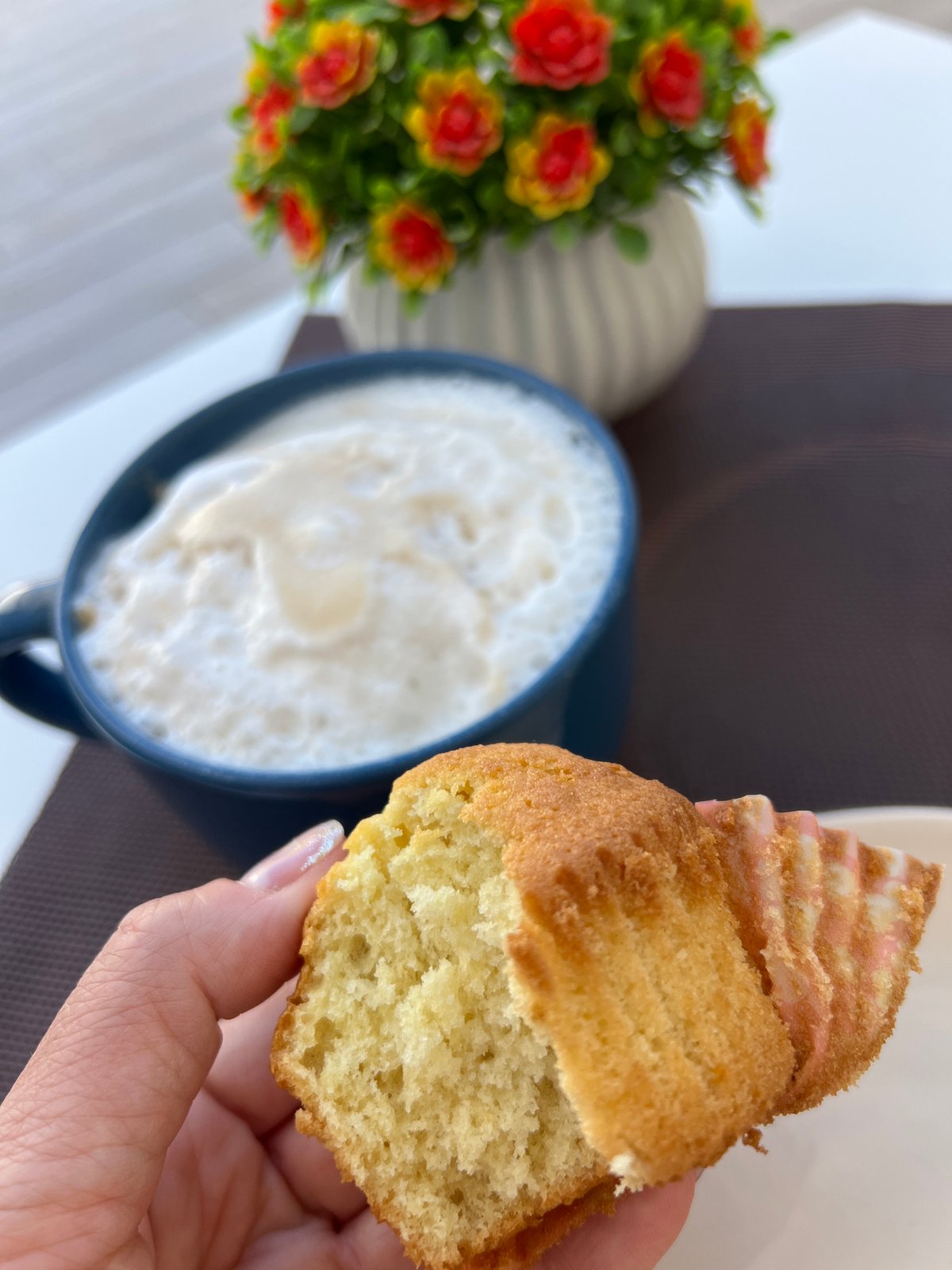Morning breakfast documented in Bitonto, Italy outdoor setting
