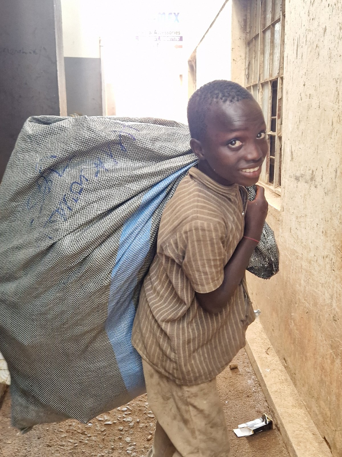 Street life and market activity in a West African town