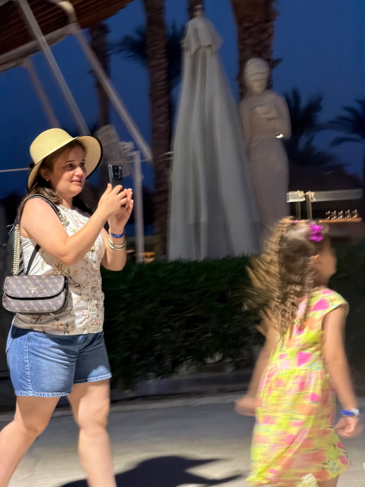 Dusk to night around Al Fresco restaurant, Sharm El Sheikh