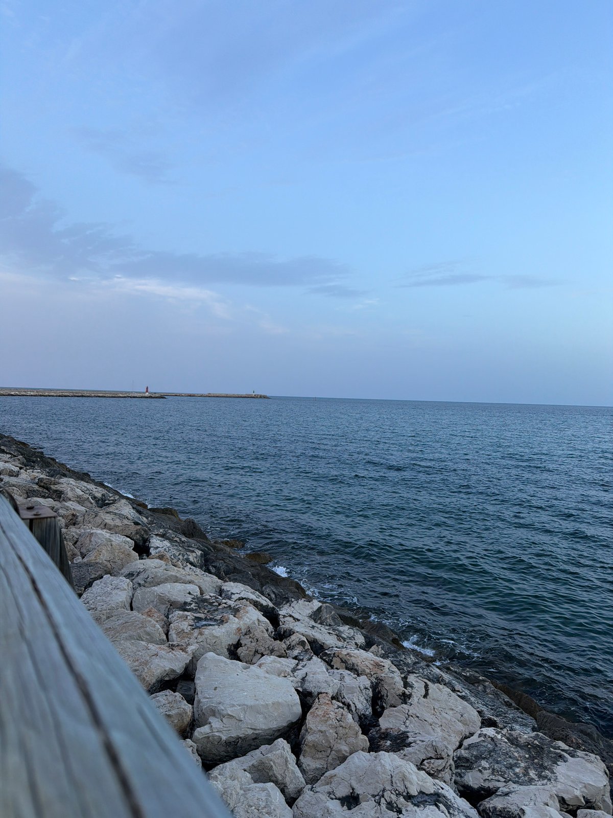 Calm evening at Dénia's rocky Mediterranean shoreline