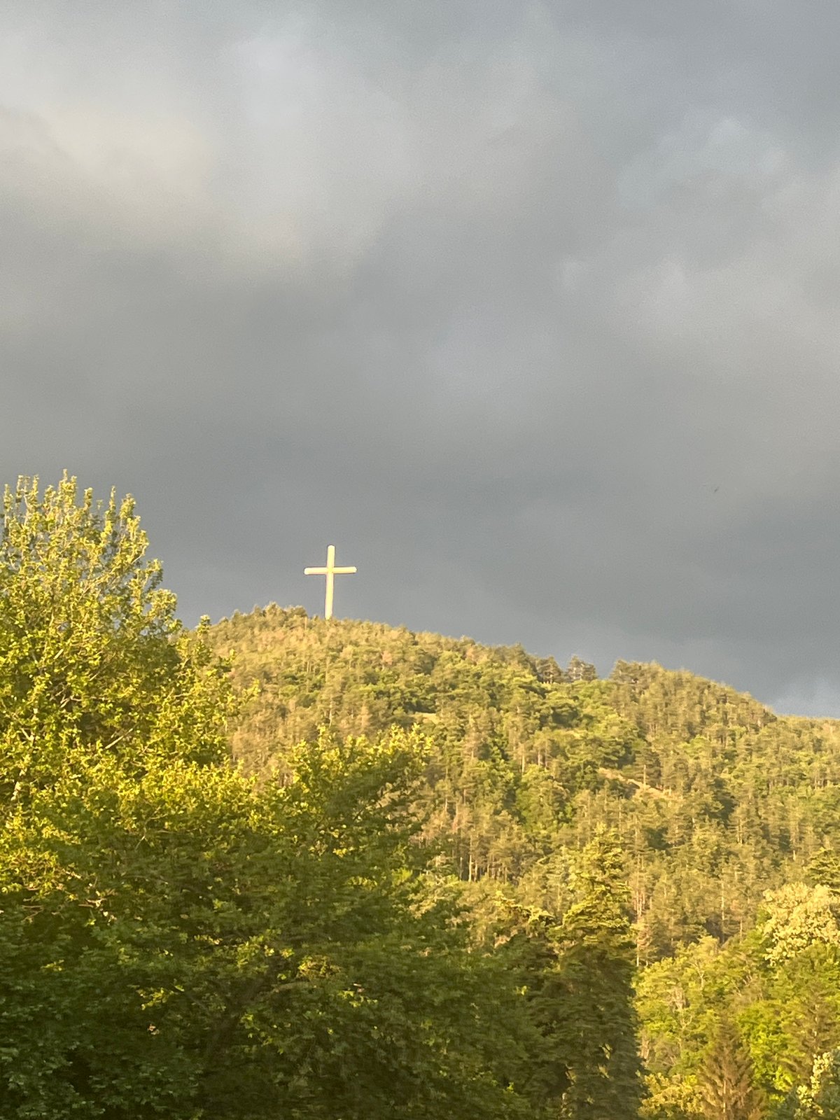 Stormy skies over Millennium Cross captured in Blagoevgrad