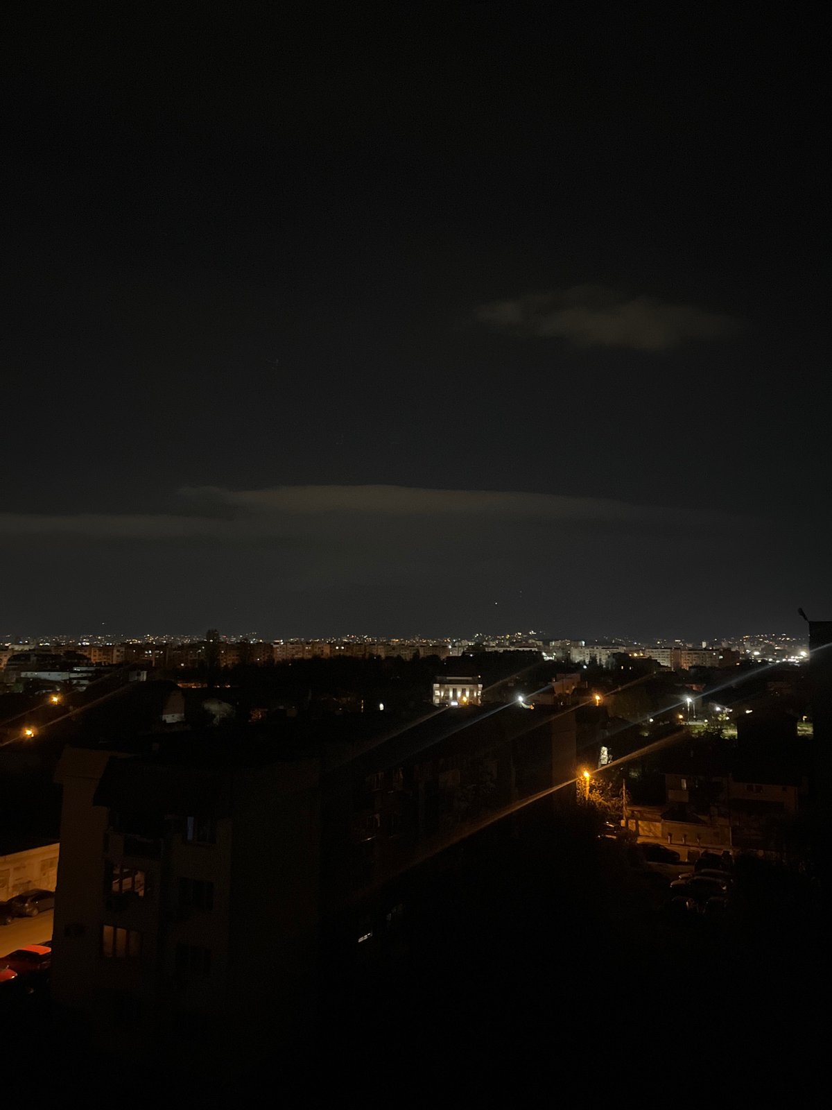 Nighttime documentation of Sofia cityscape and street scenes