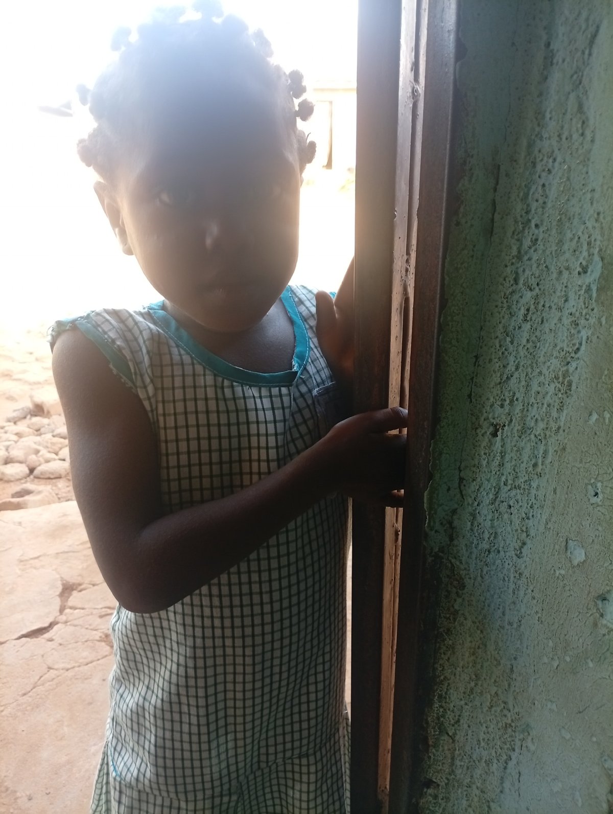 Morning domestic activities and school children documented in rural area