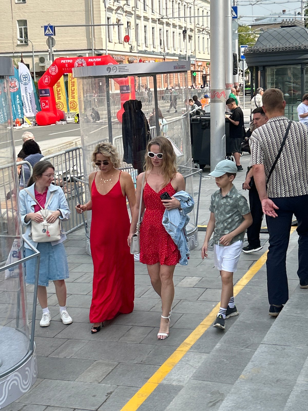 Outdoor festival vibes and street life near Lubyanka Square, Moscow