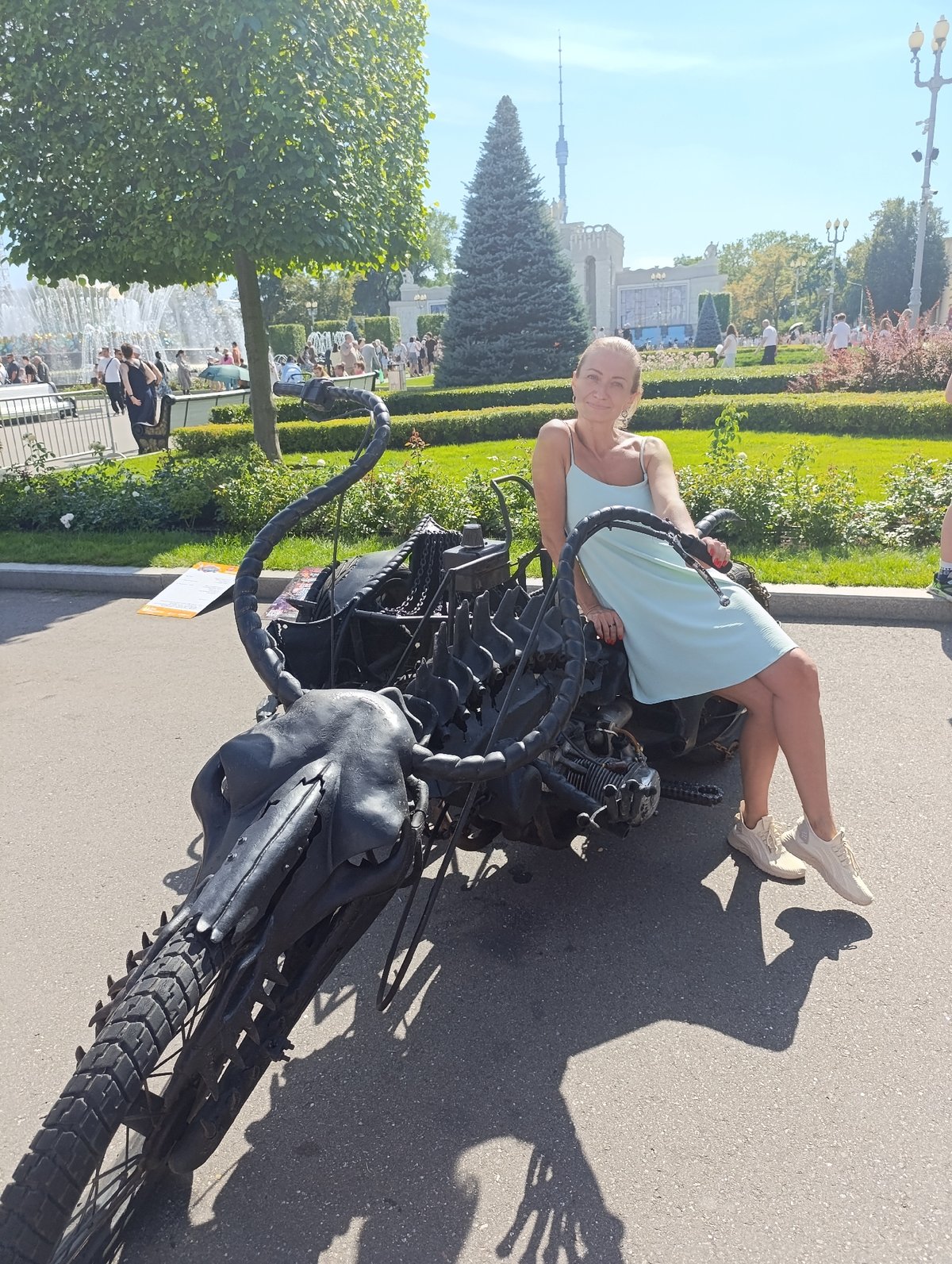 Moscow outdoor car show with Soviet classics and a shuttle replica