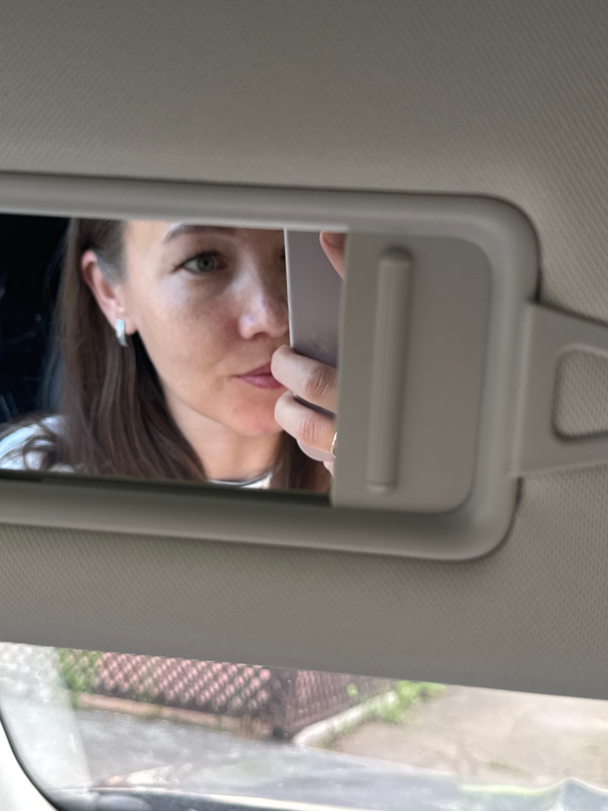 Selfie session across a car and salon in Chaikovsky