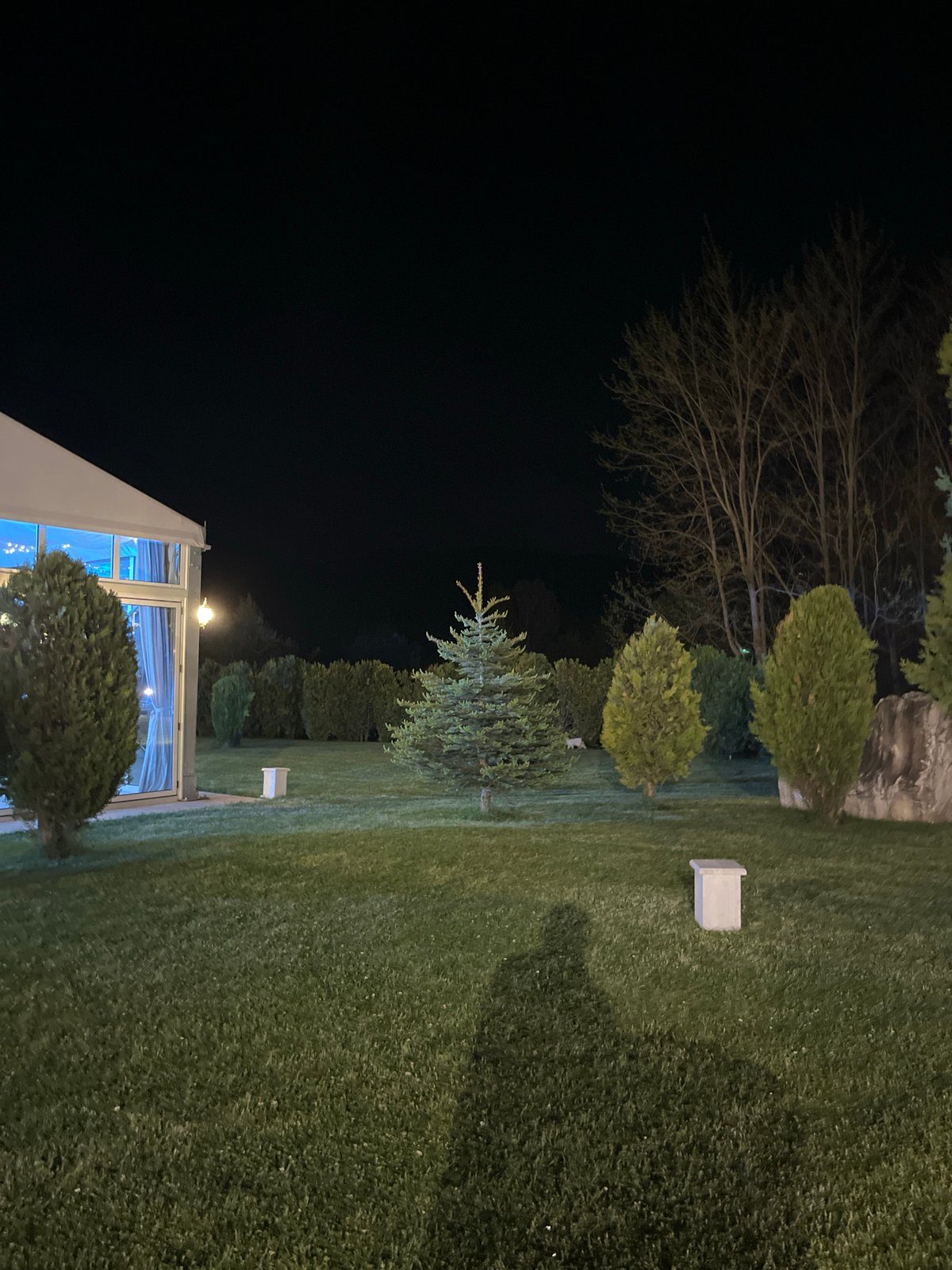 Wedding reception held in illuminated tents in Koprivlen, Bulgaria