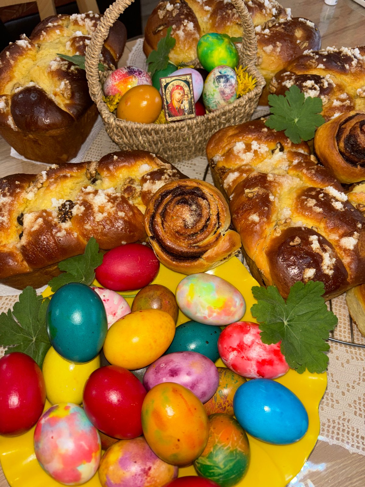 Easter traditions displayed in Makariopolsko, Bulgaria tables