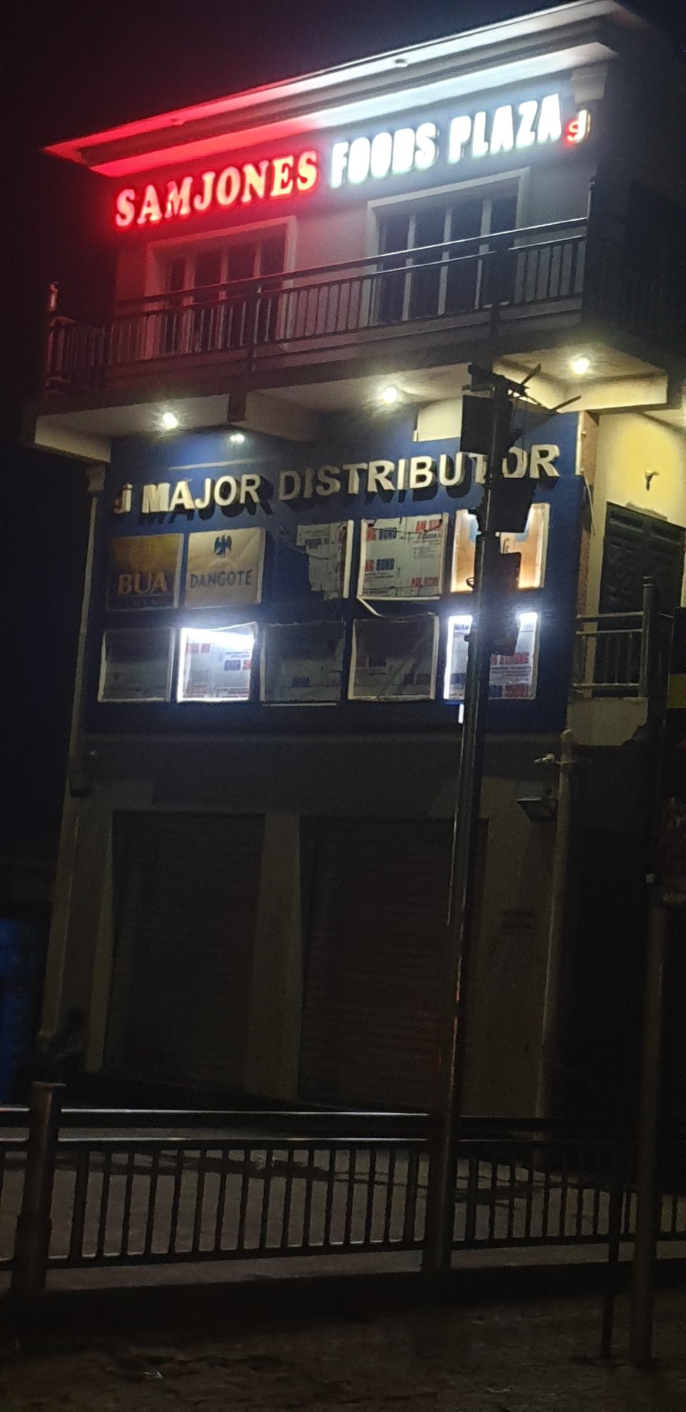 Nighttime street commerce documented in Sabon Tasha, Nigeria