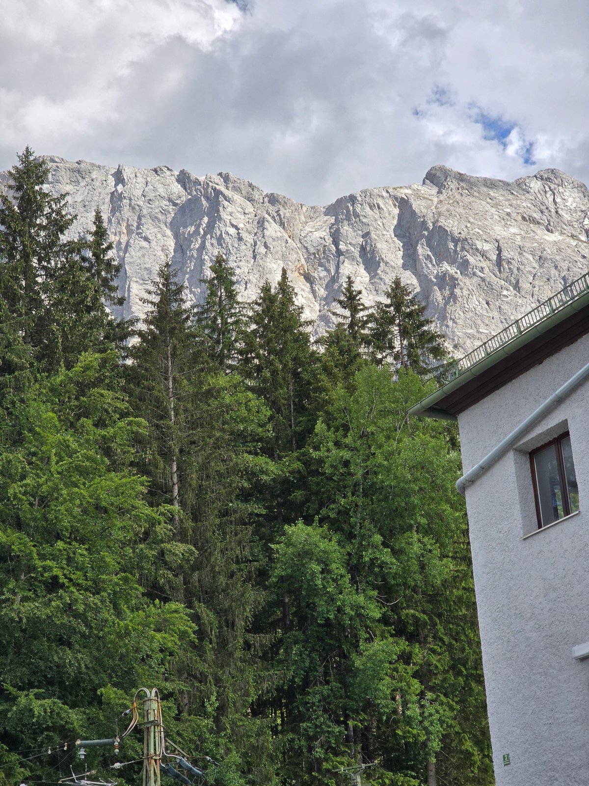 Alpine views and infrastructure around Grainau's Zugspitze area