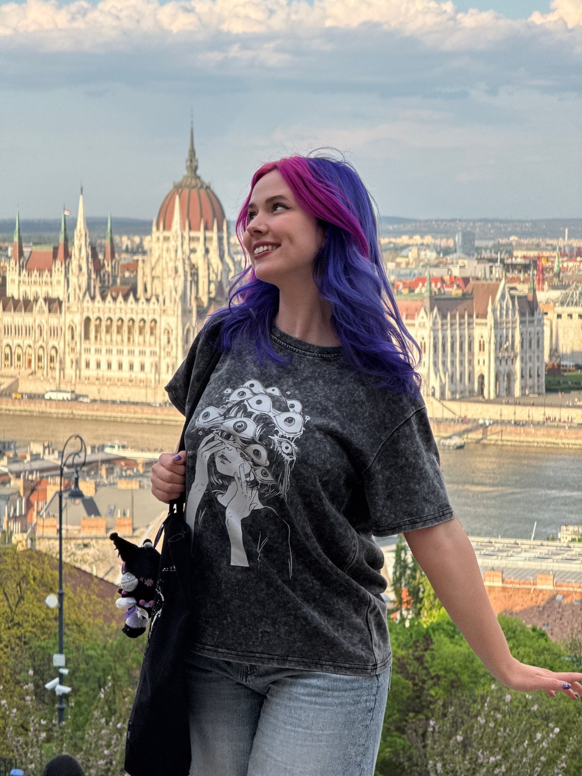 Tourists visit Budapest's Castle Hill landmarks during afternoon sightseeing