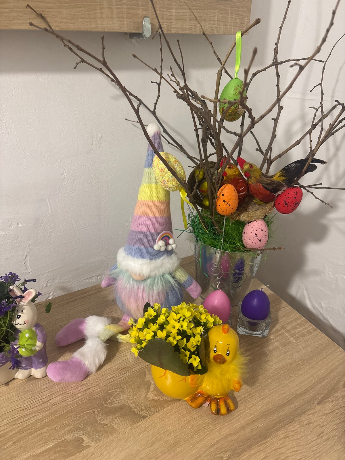 Easter arrangement with bare twigs displayed in Varna