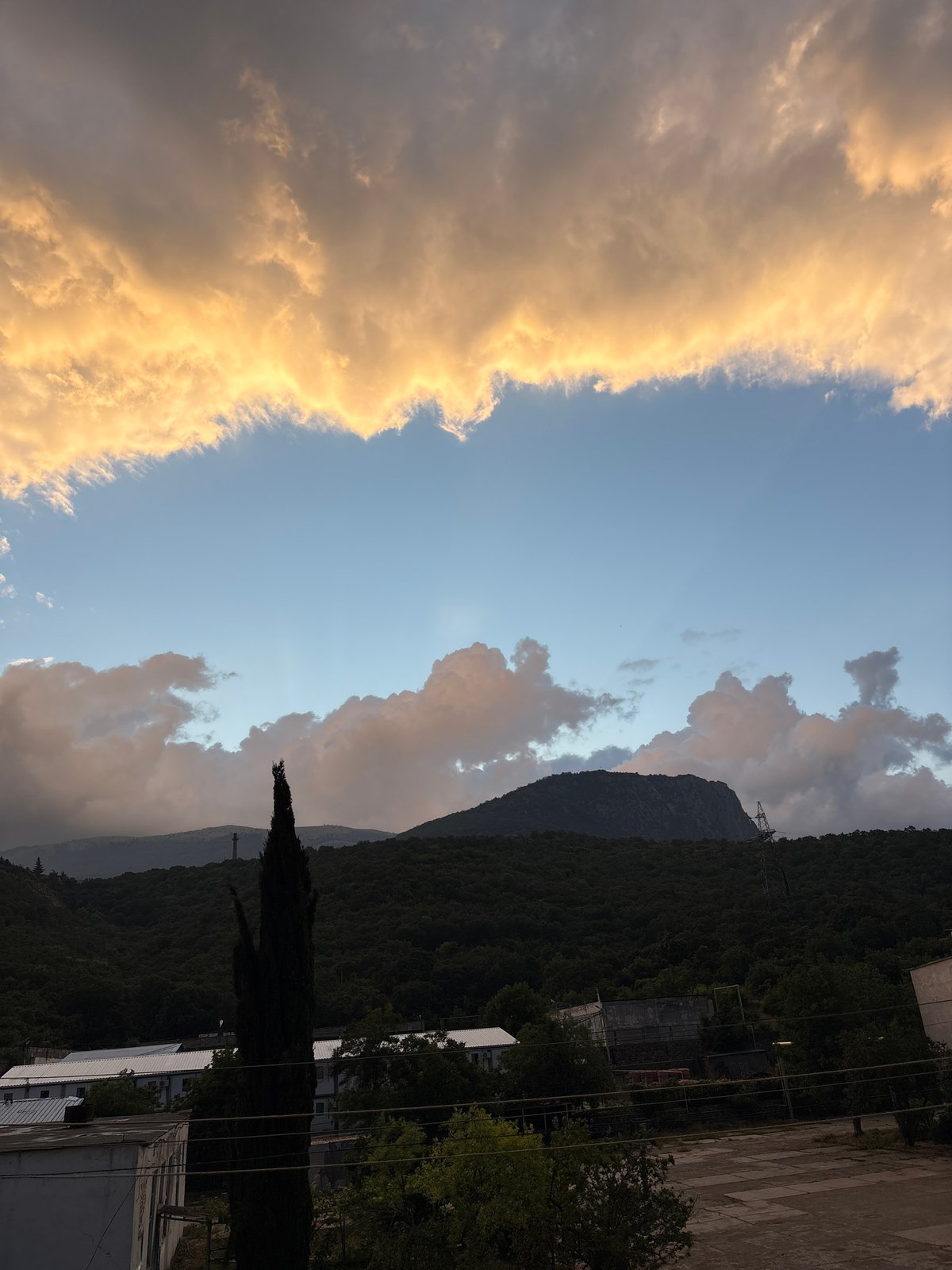 Sunset over Malyi Mayak's coastal edges, paths and open sky