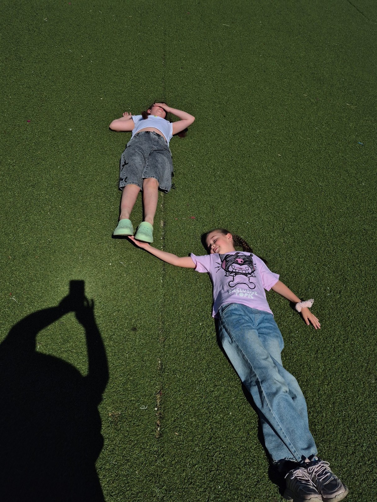 Children enjoy sunny morning playtime in Chaikovsky, Russia
