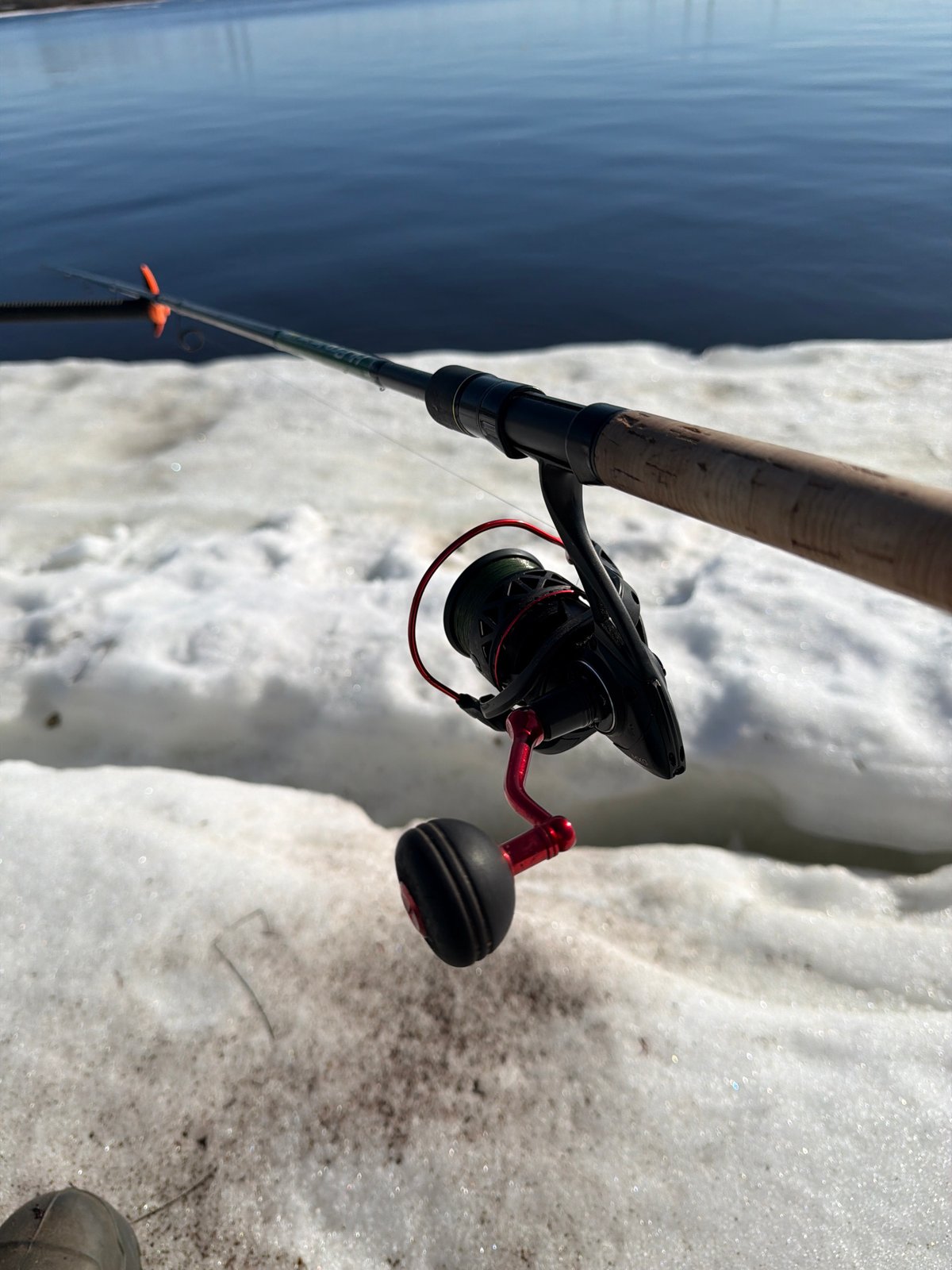 Early morning ice fishing activities observed near Chaikovsky, Russia