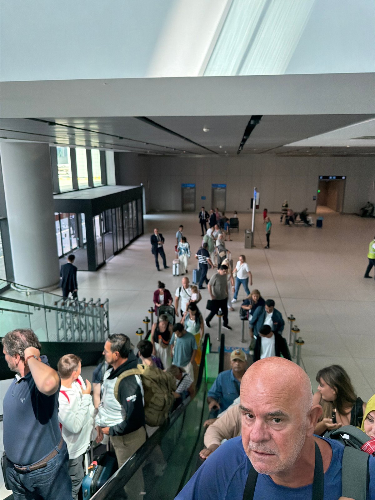 Inside Istanbul Airport's busy terminal on a Thursday morning