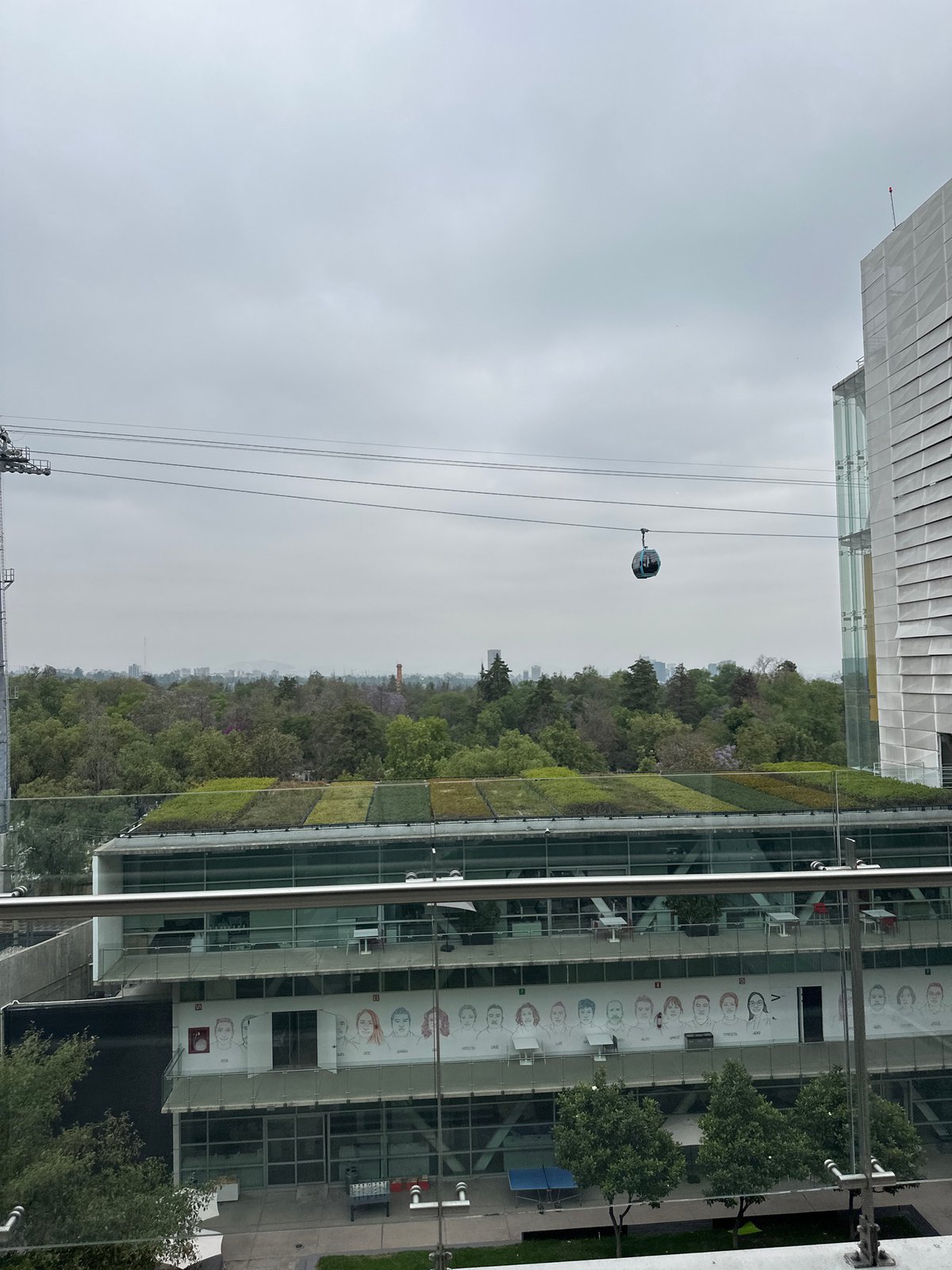 Overcast day captured over Mexico City's modern urban landscape